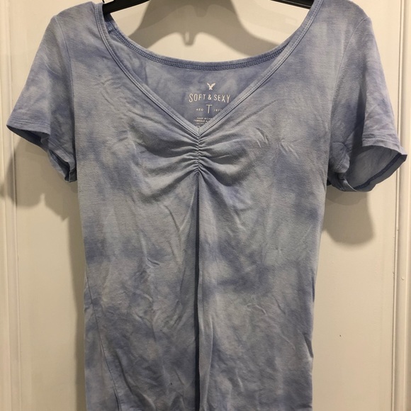 AEO Soft and Sexy blue tie-dye t-shirt. Size XS - Picture 2 of 5